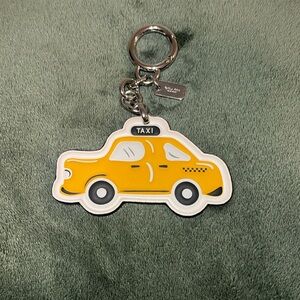 NYC Coach Leather Yellow Taxi Cab Keyring KEY CHAIN Charm NEW YORK bag purse FOB